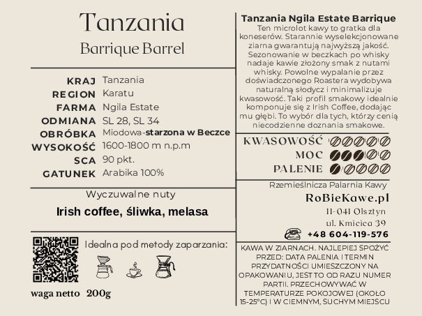 Tanzania-microlot Barrique Barrel - obrazek 2