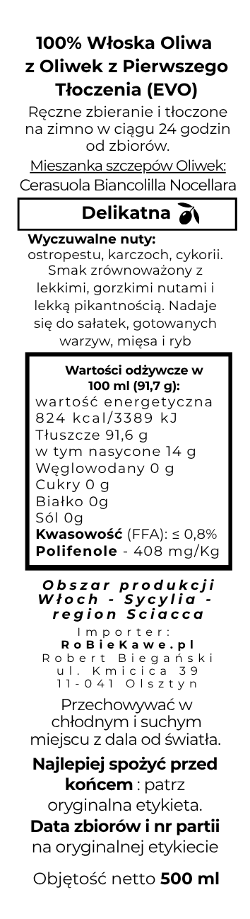 Oliwa Extra Virgin Olive 100% włoska - obrazek 2